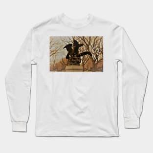 Eagles and Prey Sculpture in NYC Central Park Long Sleeve T-Shirt